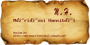 Máriássi Hannibál névjegykártya
